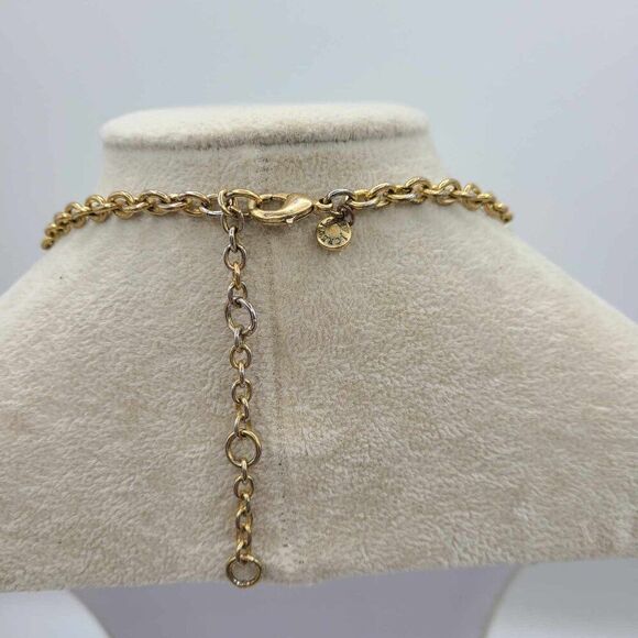 J Crew Clear Crystal Gold Tone Necklace - Picture 3 of 12